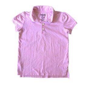 OshKosh Bgosh Toddler Girls Polo Shirt 5T 5A Pink Cotton Poly Blend